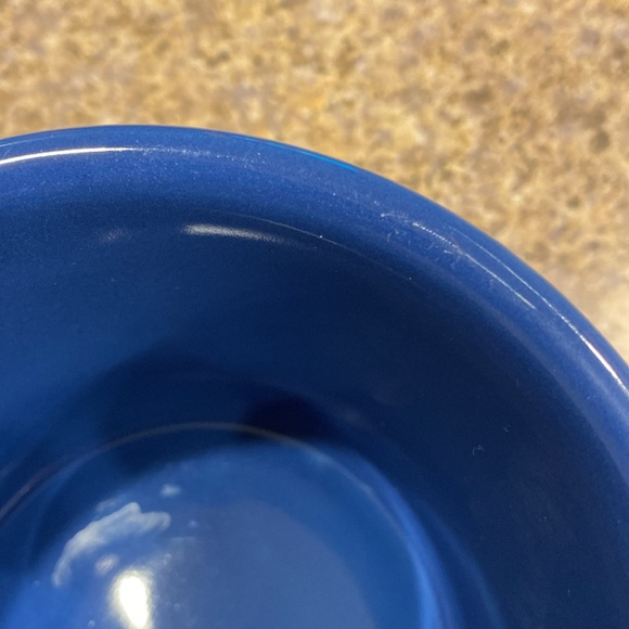 Longaberger Pint Crock With Lid / Coaster Cornflower Blue Pottery - Picture 16 of 17